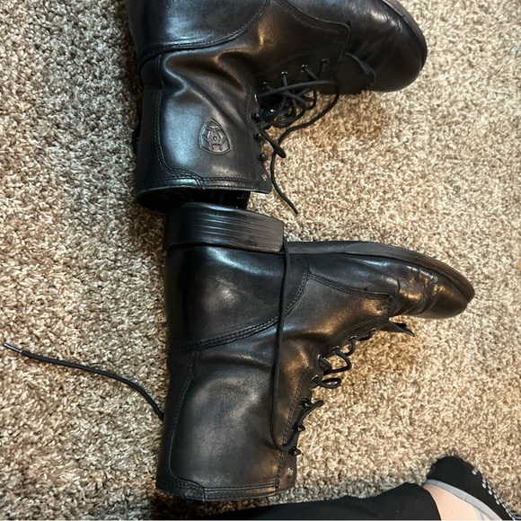 Ariat Heritage LaceUp Boot Size 12D Black Leather - Picture 3 of 11